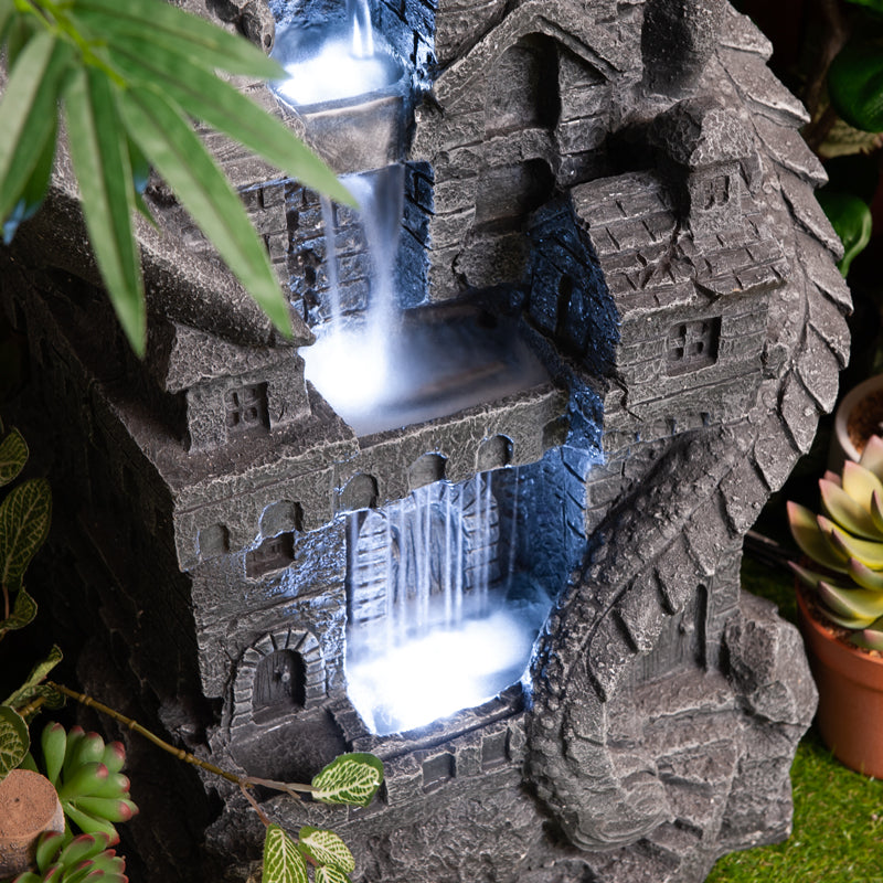 Dragon Castle Water Feature Fountain Close up