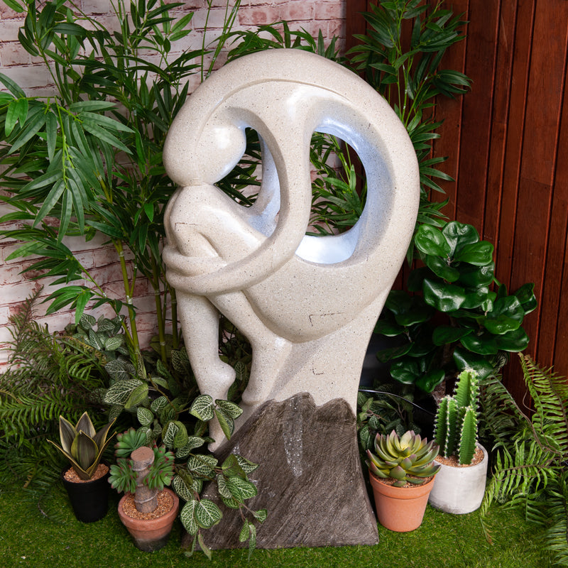 Modular Abstract Water Feature Embrace Abstract Water Feature Fountain — Outdoor Escape