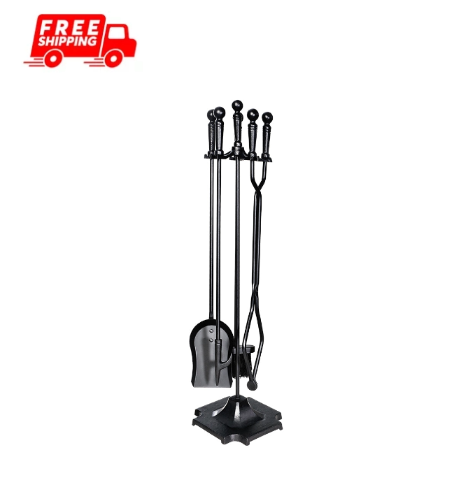 Fireplace Tool Set Fire Place Tools Poker Brush Shovel Stand Tongs