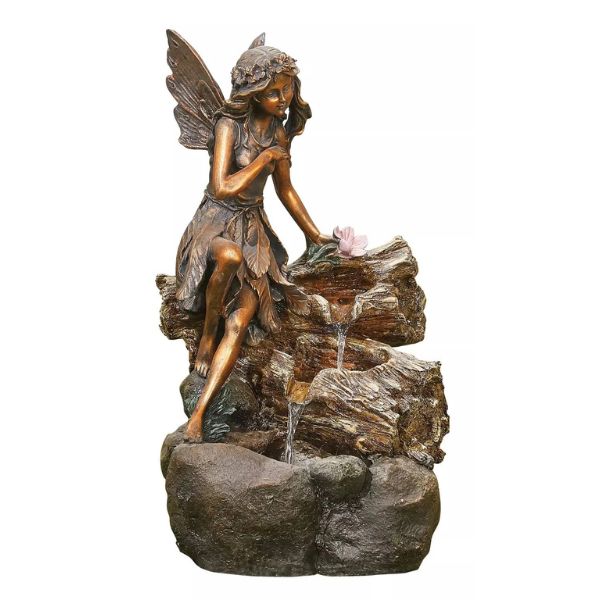 Bring Magic Home: Fairy Woodland Water Feature with LED Light — Outdoor ...