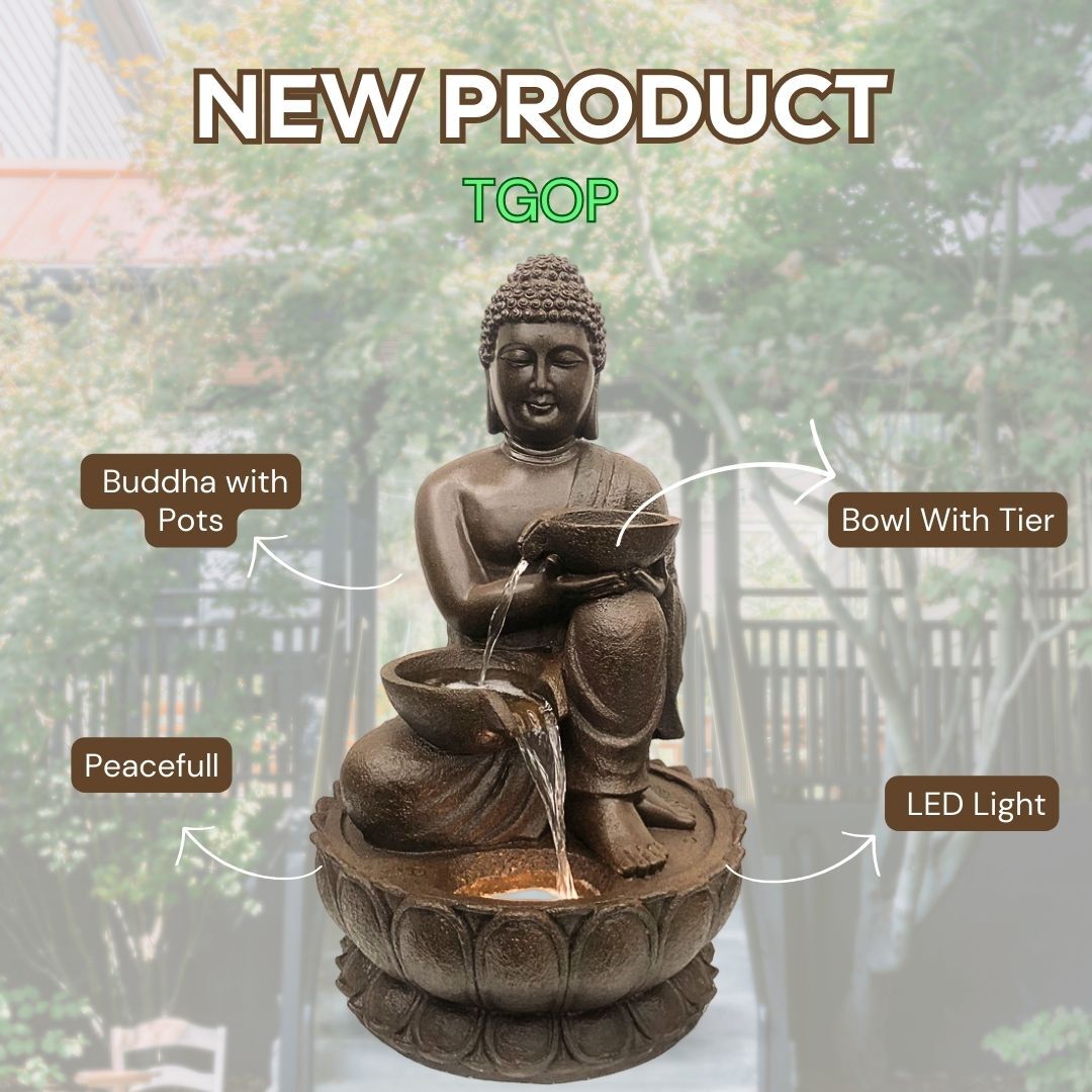 Four Featurs of Buddha With Pot Water Feature