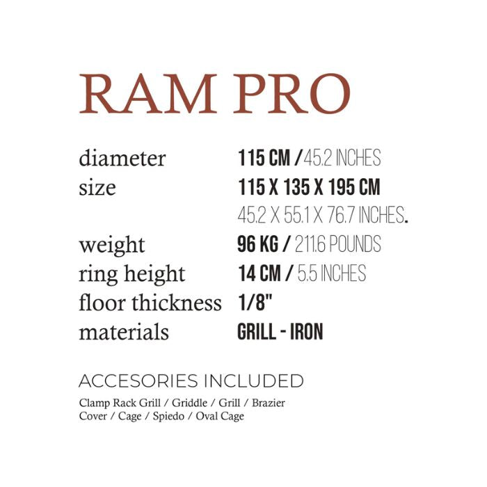Fuegos RAM 120 PRO specifications