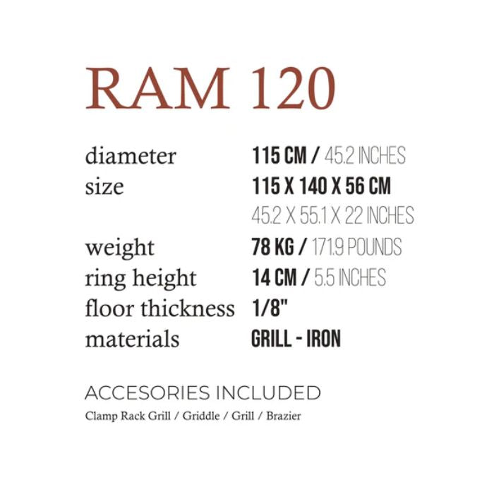 Fuegos Ram 120 specifications