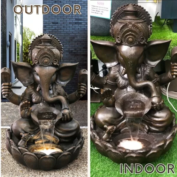 Gajanan Lord Ganesha Elephant Water Feature Fountain