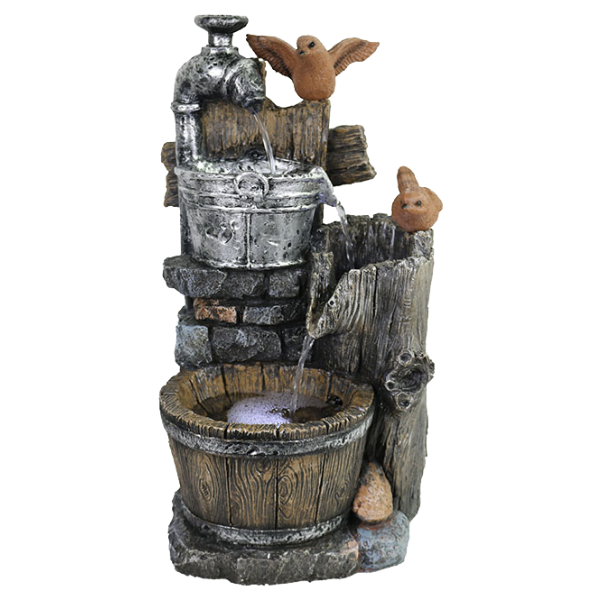 A closer look at Large Bird Playground With Built In Water Feature