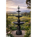 Heron Cast Iron 3 Tier Fountain in the mountain background