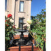 Heron Cast Iron 3 Tier Fountain with flowers