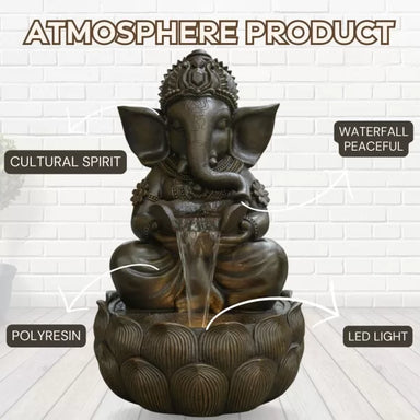 Large Ganesh Elephant God Water Feature Fountain features