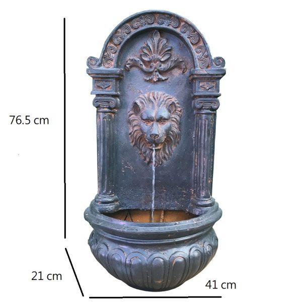 Lions Head Solar Water Feature Water Fountain Dimensions