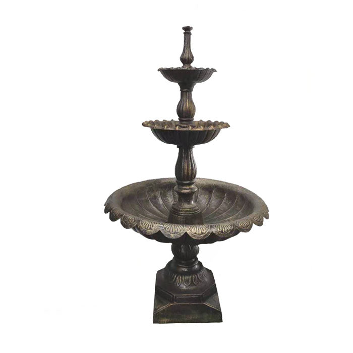 Lisbon Cast Iron 3 Tier Water Feature Fountain black gold
