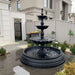Lisbon Cast Iron 3 Tier Water Feature Fountain in the front yard