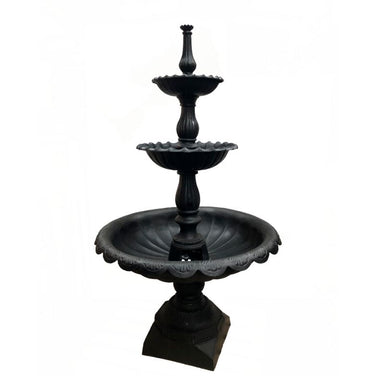 Lisbon Cast Iron 3 Tier Water Feature Fountain with white background