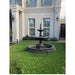 Lisbon Two Tier Cast Iron fountain is in the garden