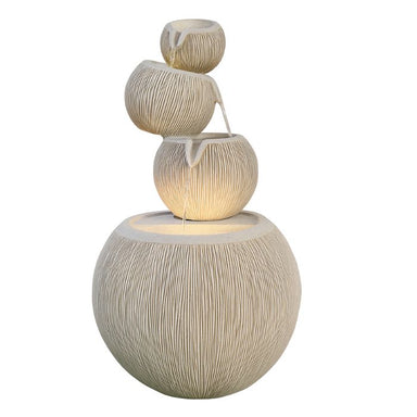Luminous Cascade Bowls Water Feature front view