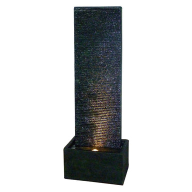 Black Wall Standing Water Feature Fountain Main View