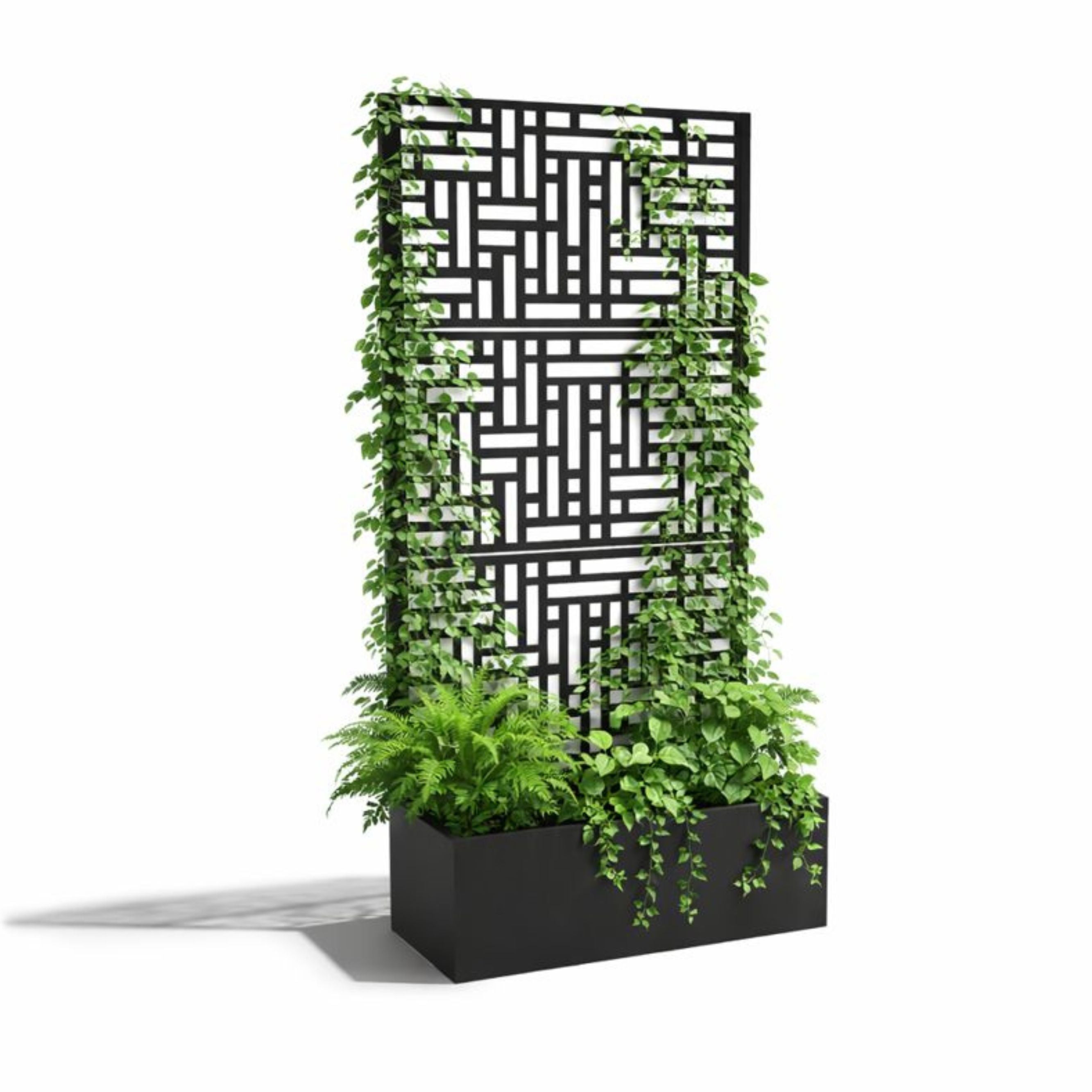 Metropolis Garden Screen Planter with green plant