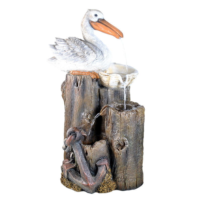Pelican Seashore Roost Water Feature Fountain Main View