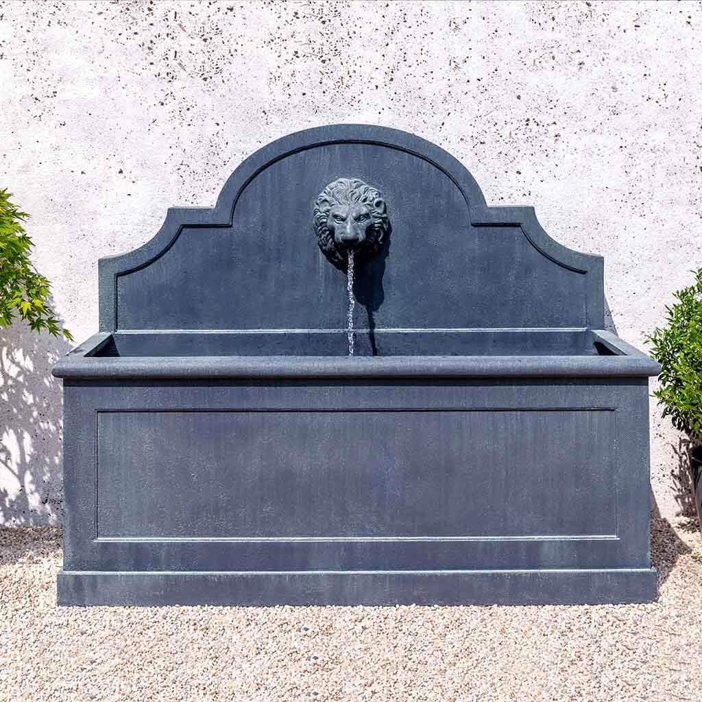 Portofino Lion Head Wall Water Feature front view