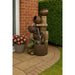 Pots on Logs 4 Tier Cascade Fountain near the door