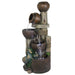 Pots on Logs 4 Tier Cascade Water Feature Fountain Main View