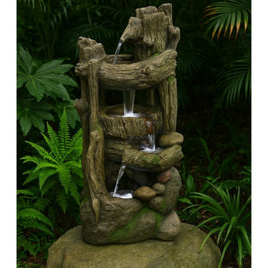 Rainforest Oldwood Cascade Fountain in the Garden
