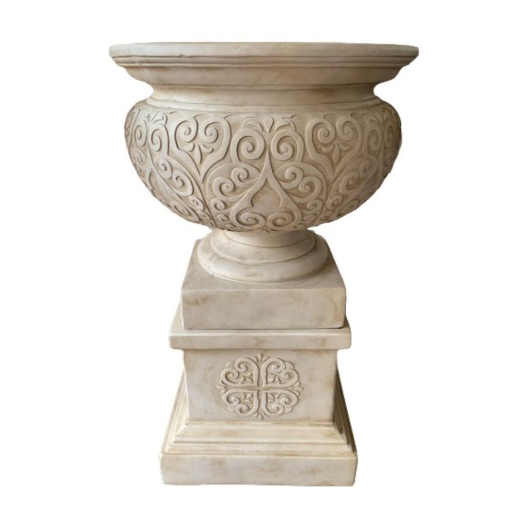 Renaissance Urn and Pedestal Sandstone 