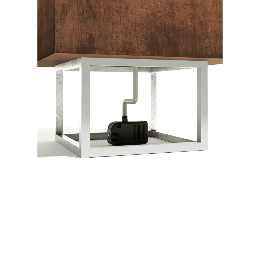 Rustic Corten Steel AquaZen Water Feature with water pump