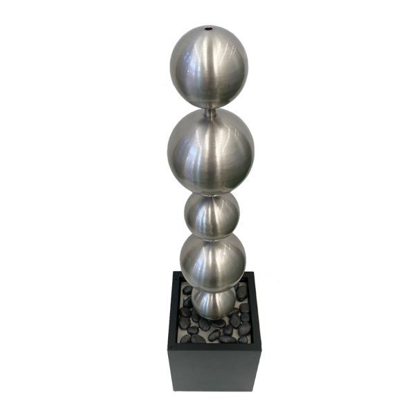 short stainless steel ball fountain Upper view