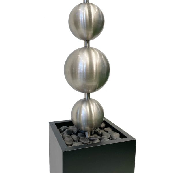 Short Stainless Steel Balls Water Feature Fountain Closelook