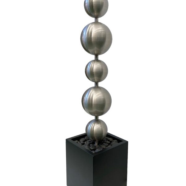 short stainless steel ball fountain middle part view