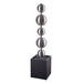 Short Stainless Steel Balls Water Feature Fountain Slightly Right View