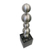 Short Stainless Steel Balls Water Feature Fountain Slightly Upper View