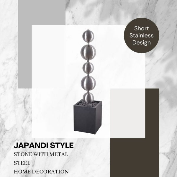 Short Stainless Steel Balls Water Feature Fountain beautiful