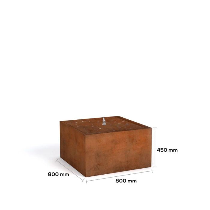 Showing dimension of water feature