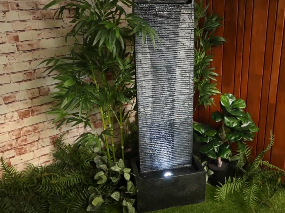 Slate Trickle Wall Water Feature Fountain Slight Left View