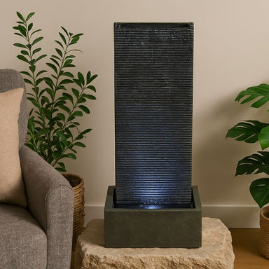 Slate Trickle Wall Water Feature in the living room
