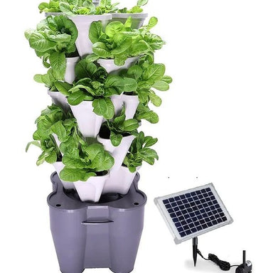 Smart Farm Tower Garden and solar panel