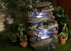 Stacked River Stones 3-Tiers Water Feature Fountain Beautiful Look