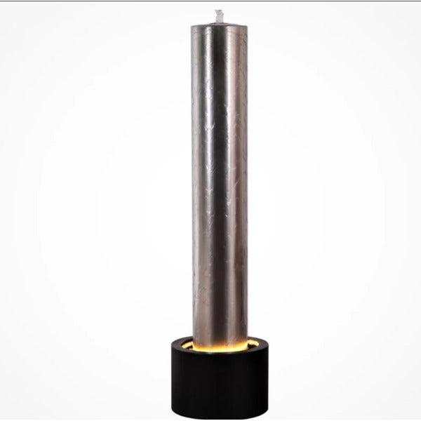 Stainless Steel Pillar Water Feature Fountain Main Front view