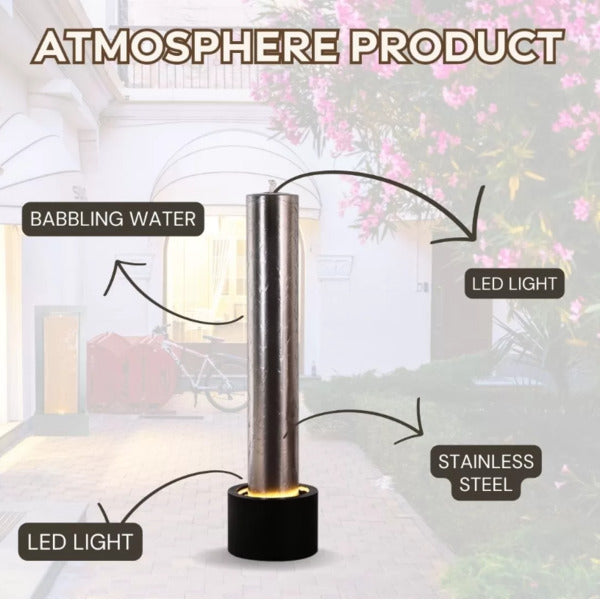 Stainless Steel Pillar Water Feature Fountain features features list