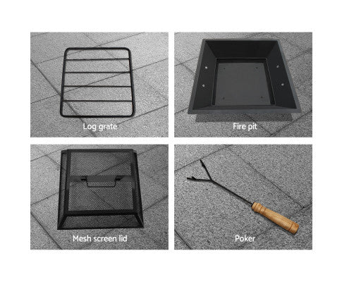 StoneHaven Patio Fire Hearth: Outdoor Heater and Table