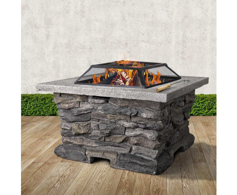 StoneHaven Patio Fire Hearth: Outdoor Heater and Table