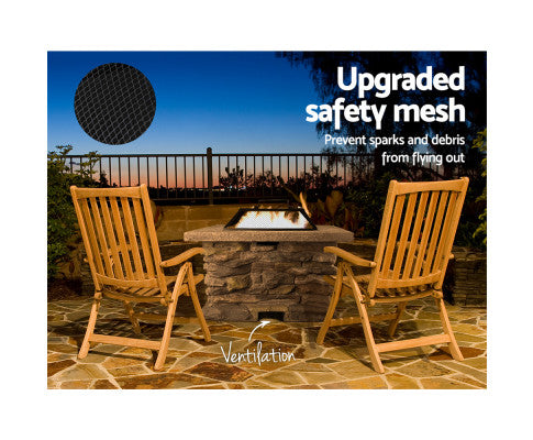 StoneHaven Patio Fire Hearth: Outdoor Heater and Table