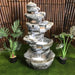 Summit Rock Stream Cascade Water fountain with two plants