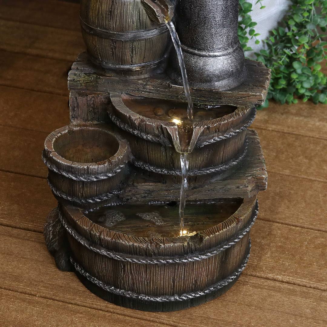 Tap on Buckets Water Feature Fountain Bottom View