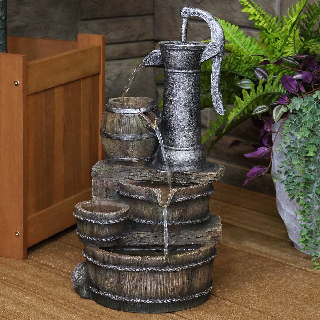 Tap on Buckets Water Feature Fountain Elegant View