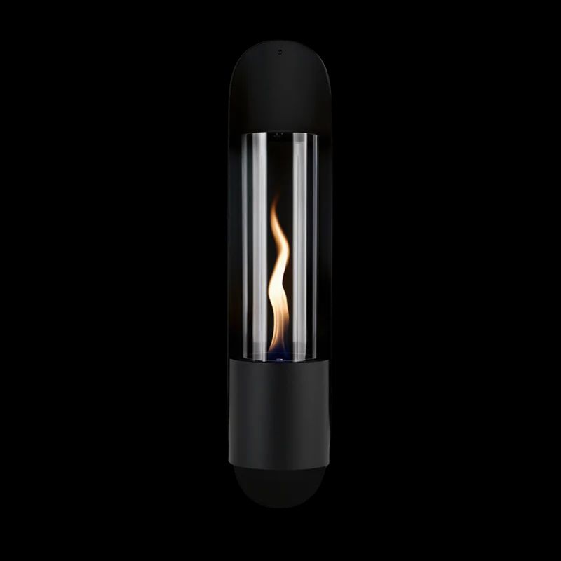 Tenderflame Cycloflame Wall Fireplace with black background