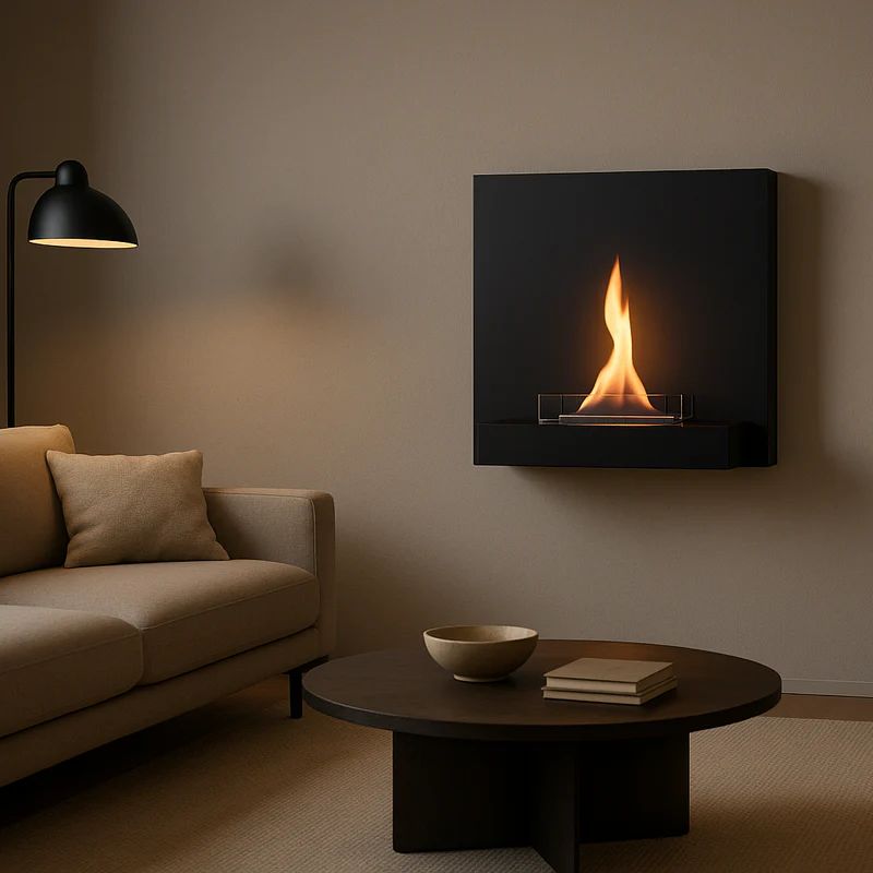 Tenderflame Square 180 Wall Fireplace and relaxing moment