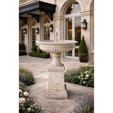 Toulouse Cast Iron Fountain in the patio area