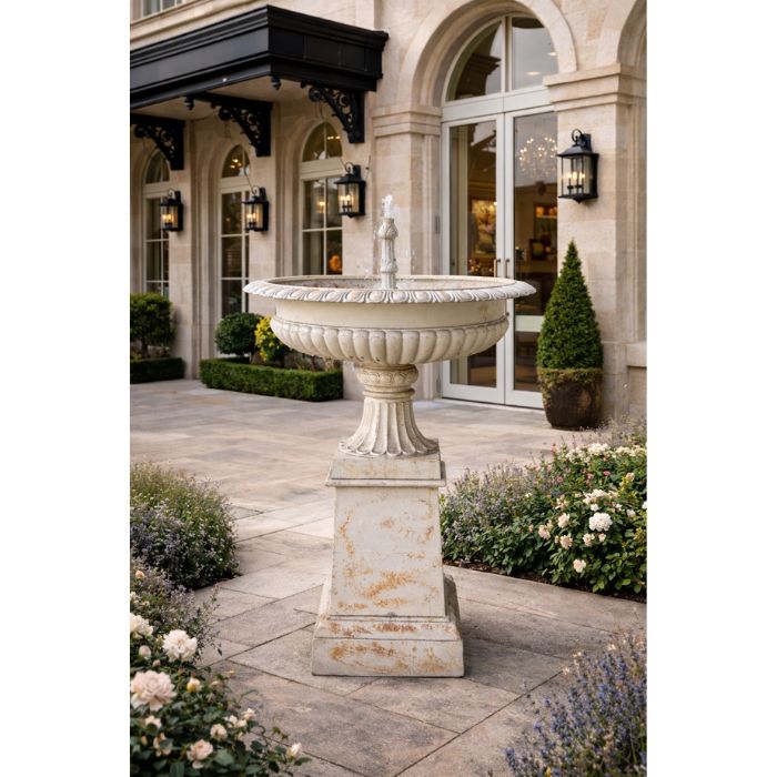 Toulouse Cast Iron Fountain in the patio area